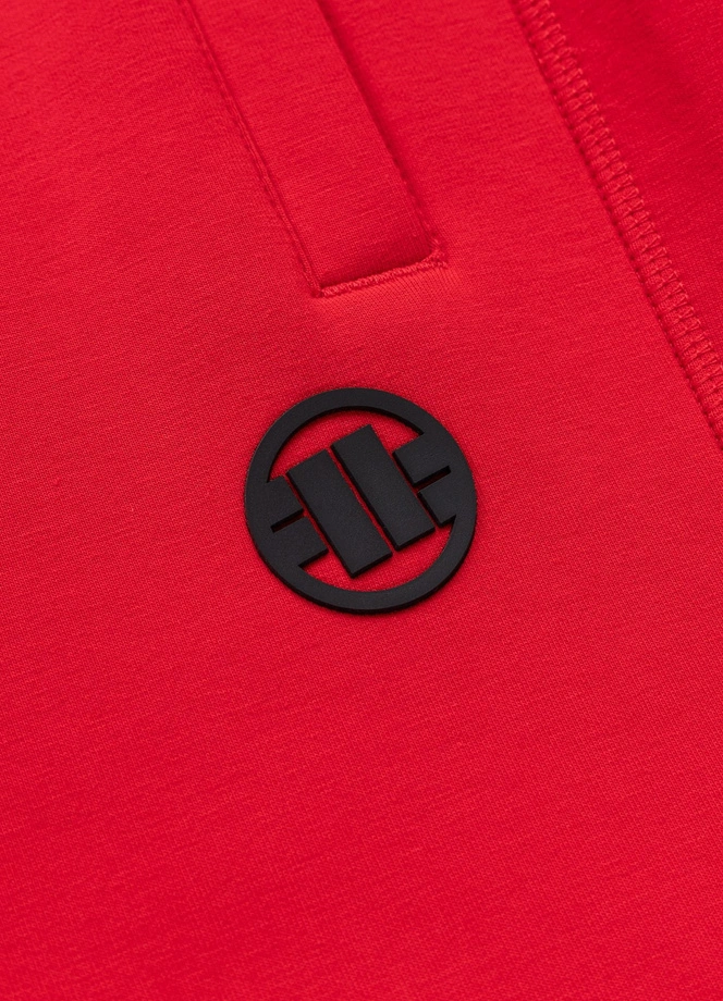 Spodnie męskie dresowe Pitbull Charger Small Logo czerwone
