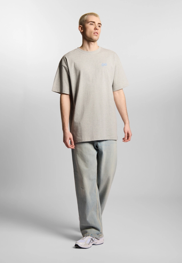 Koszulka męska t-shirt oversize Prosto Big Log Infinity szara