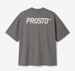 Koszulka męska t-shirt oversize Prosto Big Log Infinity ciemno szara