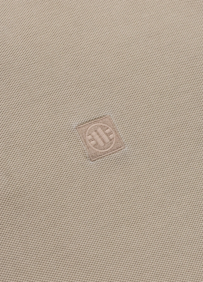 Koszulka męska Polo Pitbull Pique Small Logo Washed beżowa