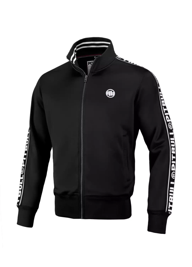 Komplet dresowy męski Pitbull Pit Bull Tape Logo 25 Trackjacket czarny