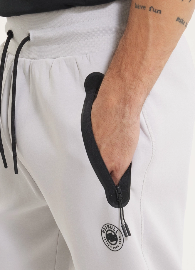 Spodnie męskie dresowe Pitbull Pit Bull Dogwood złamana biel