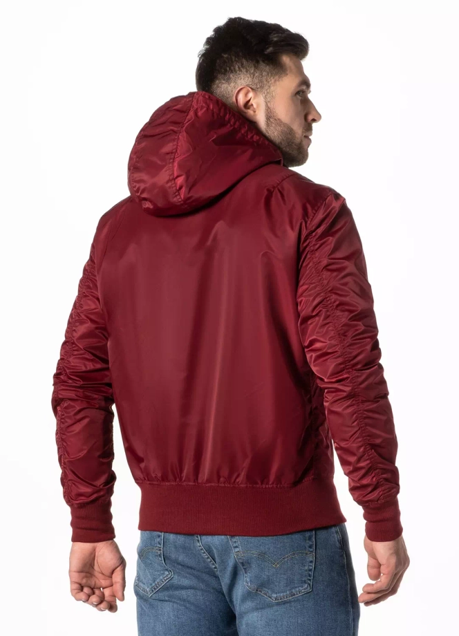 Kurtka męska przejściowa wiosenna Pit Bull Starwood Flight bomberka jacket bordowa