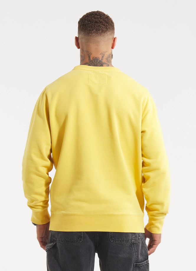 Bluza męska bez kaptura Pitbull Pit Bull Lancaster 2 Washed żółta