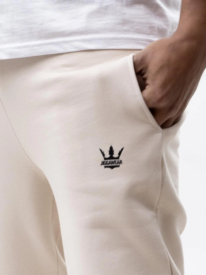 Spodnie dresowe męskie Jigga Wear Black Crown beżowe