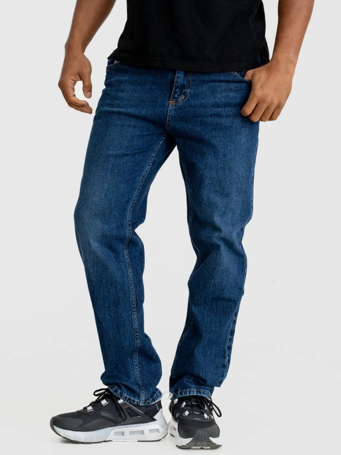 Spodnie męskie Jeans Jigga Wear Mini Haft Logo granatowe