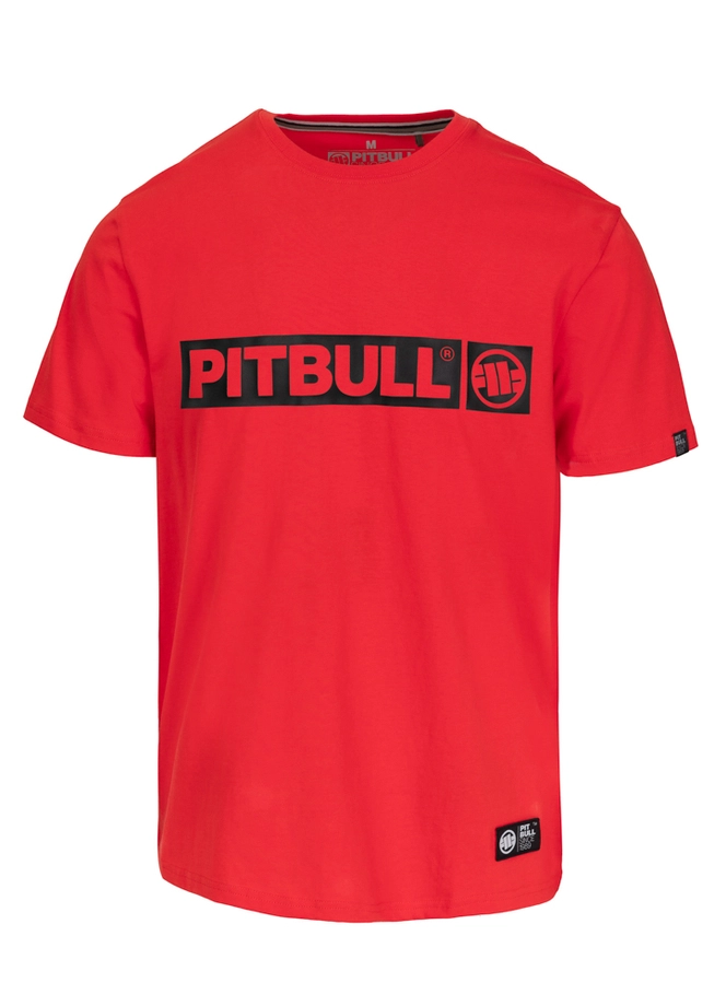 Koszulka męska T-Shirt Pitbull Hilltop fluo czerwona