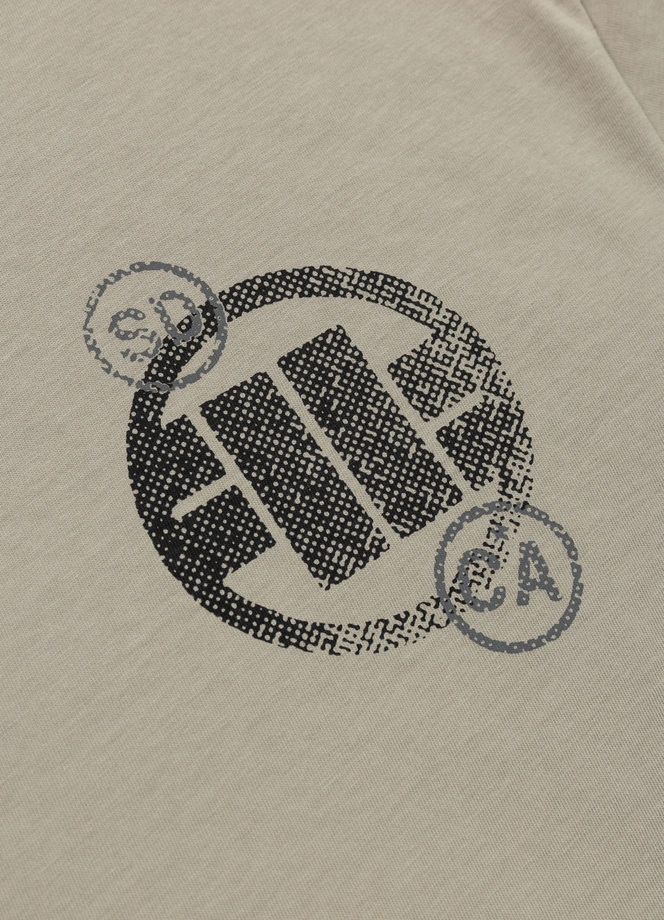 Koszulka męska T-Shirt Pit Bull Pitbull SD Stamp szara oliwkowa