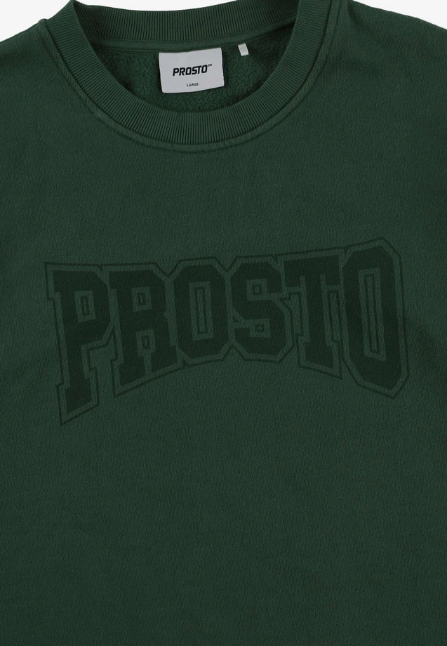 Bluza męska Prosto College crewneck khaki zielona