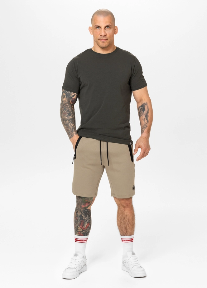 Spodenki szorty dresowe męskie Pitbull Dogwood beżowe