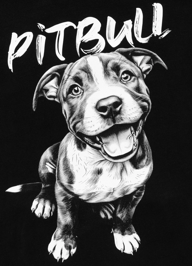 Bluza damska z kapturem oversize Pit Bull Puppy 2 czarna