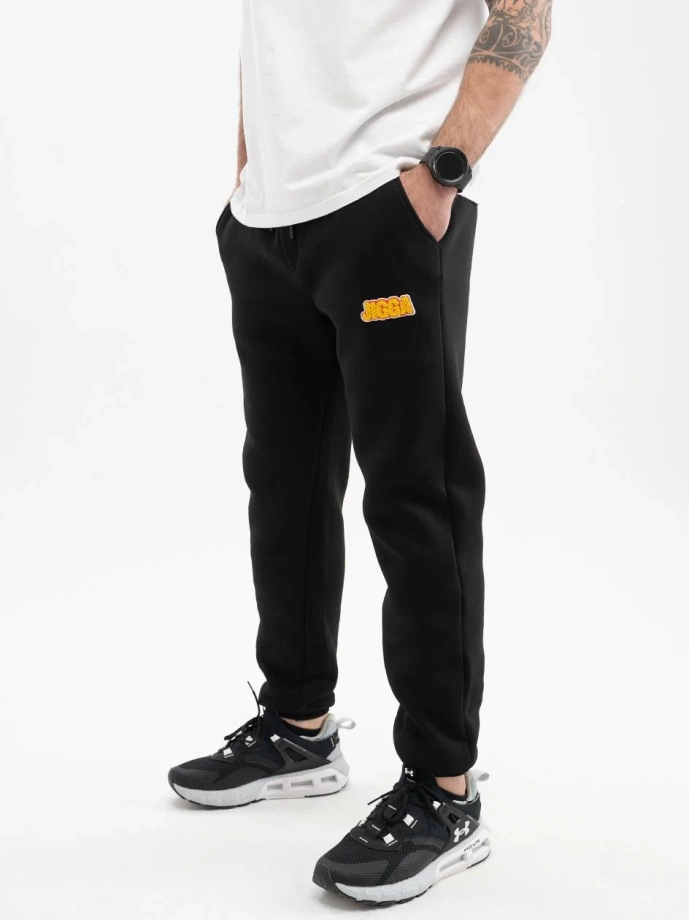 Spodnie dresowe męskie Jigga Wear Name Patch czarne