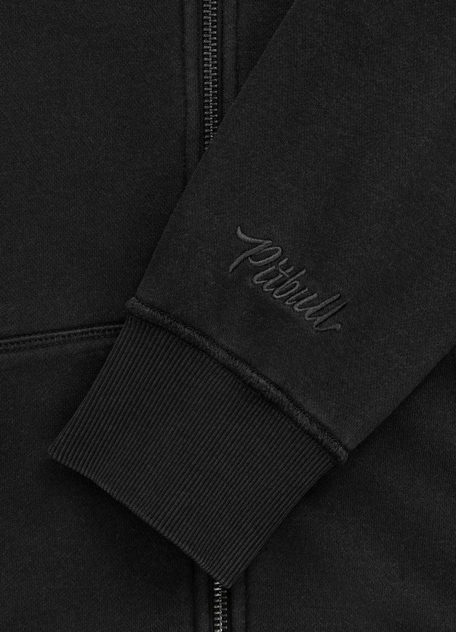 Bluza damska z kapturem ZIP Pitbull Washed Lovia ciemno grafitowa