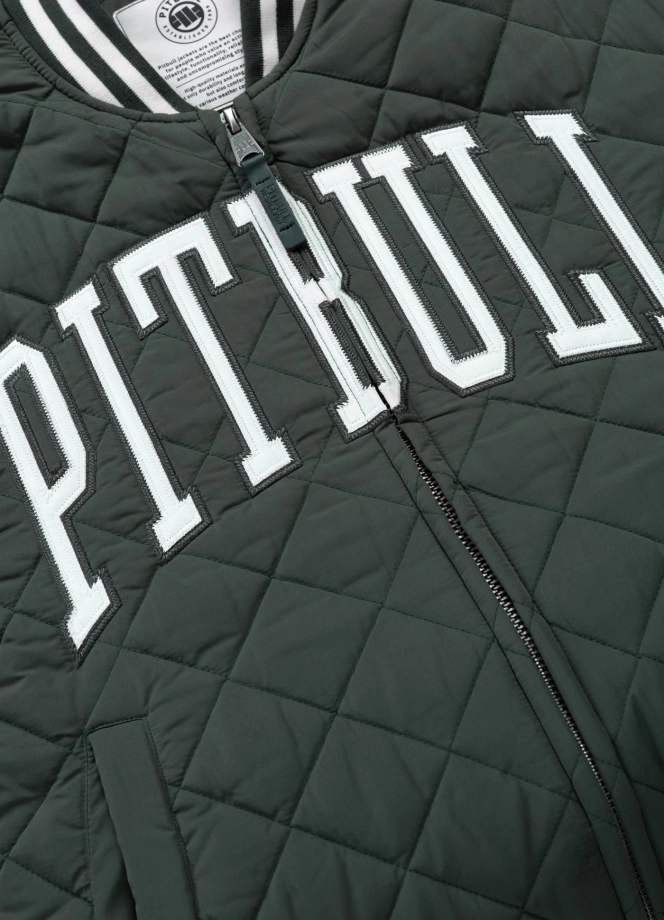 Kurtka męska przejściowa bejsbolówka Pit Bull Jupiter zielona