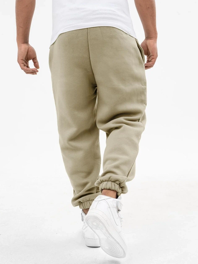 Spodnie męskie dresowe Jigga Wear Small Crown jasne beżowe