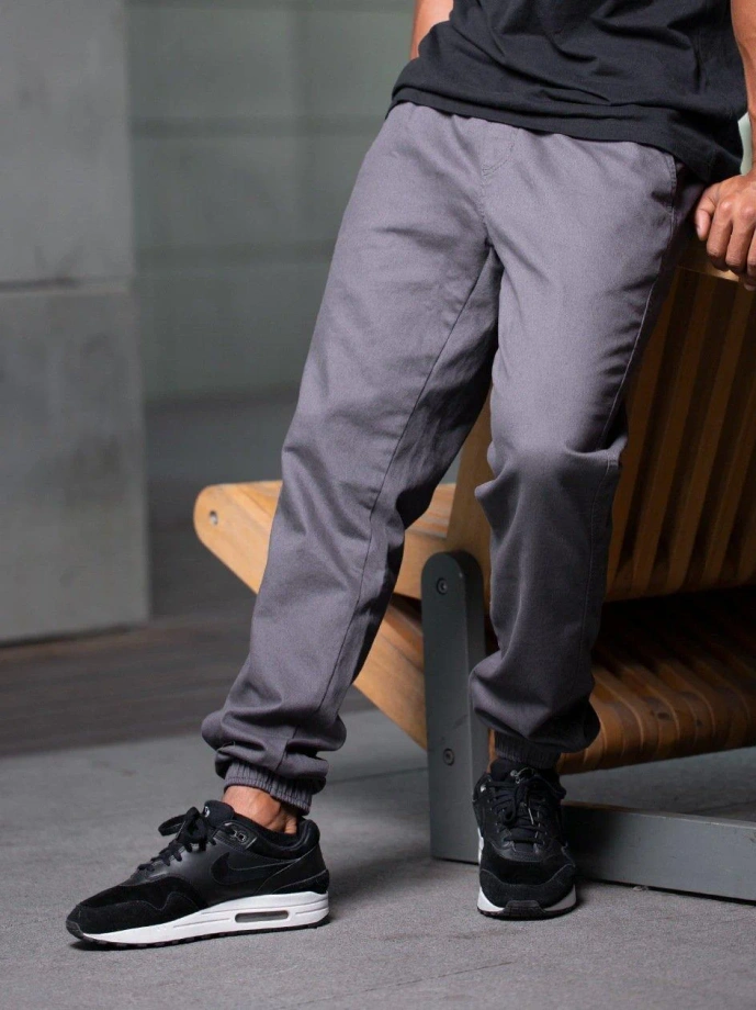 Spodnie męskie Jogger Jigga Wear Crown szare