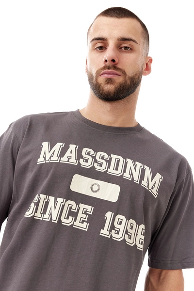 Koszulka męska t-shirt Mass Dnm Campus grafitowa