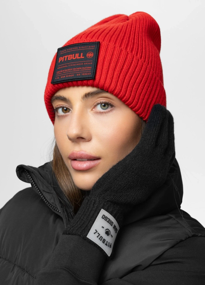 Rękawiczki damskie Pitbull Love PB czarne