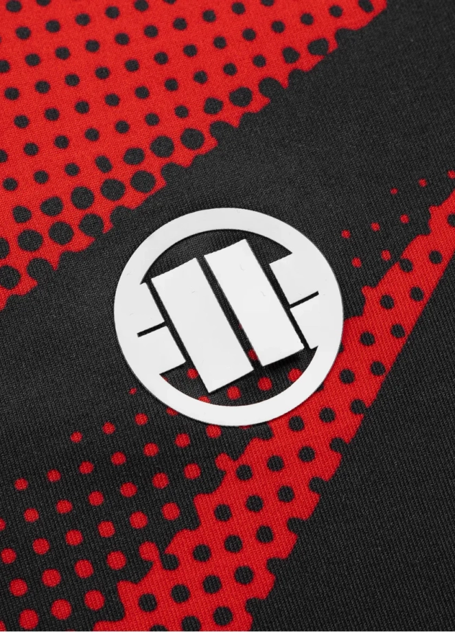 Koszulka męska T-shirt Pit Bull Mesh Performance Pro Plus Dot Camo II 24 czerwona