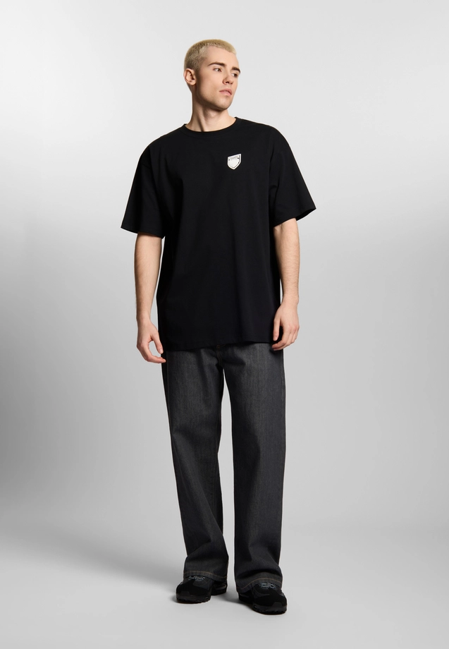 Koszulka męska t-shirt oversize Prosto Splash Shield czarna