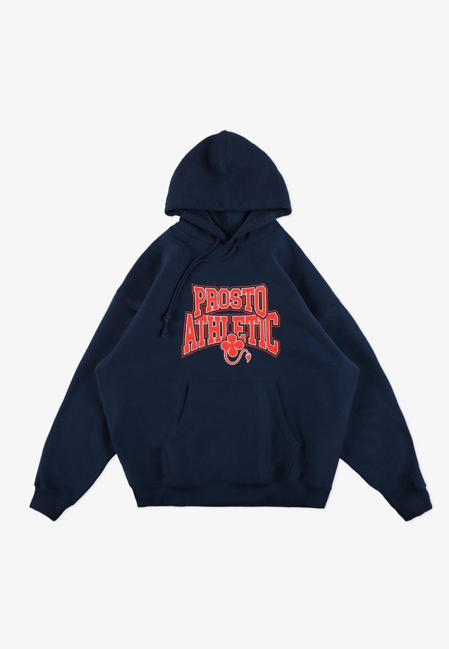 Bluza męska z kapturem oversize Prosto Chicago granatowa