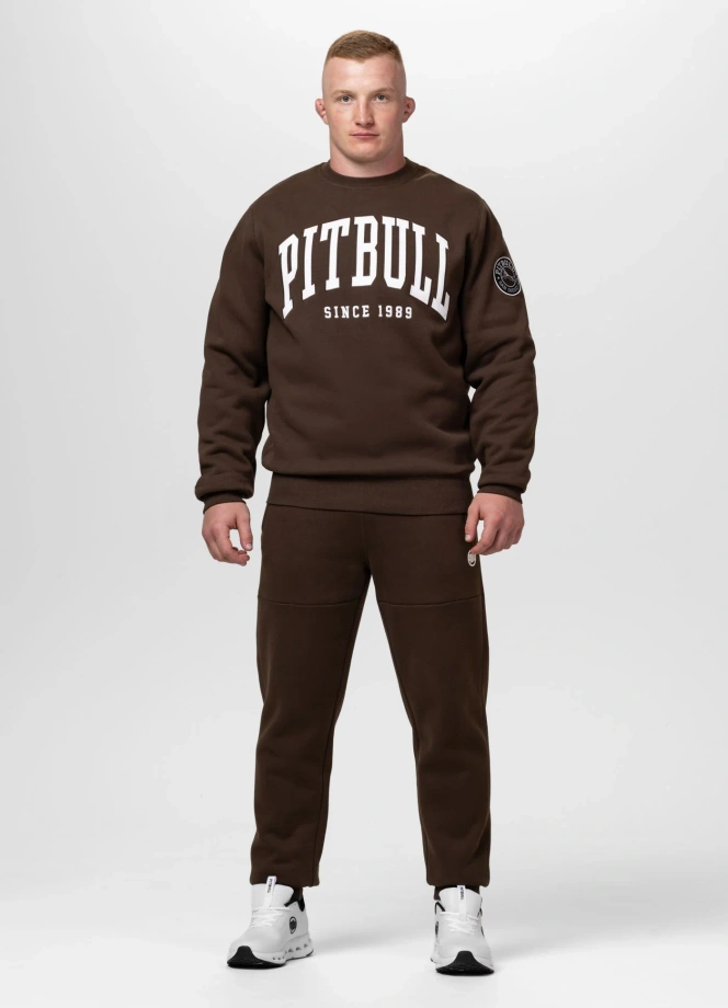 Bluza męska bez kaptura Pit Bull Norton brązowa