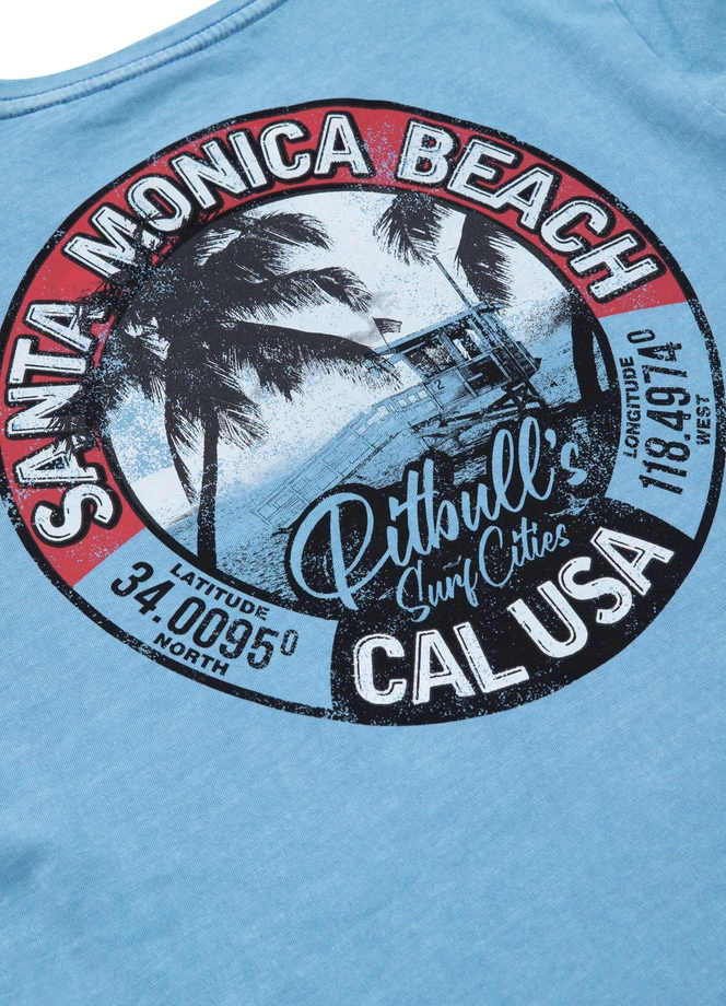 Koszulka damska T-shirt Pit Bull Denim Washed Oceanside jasno niebieska