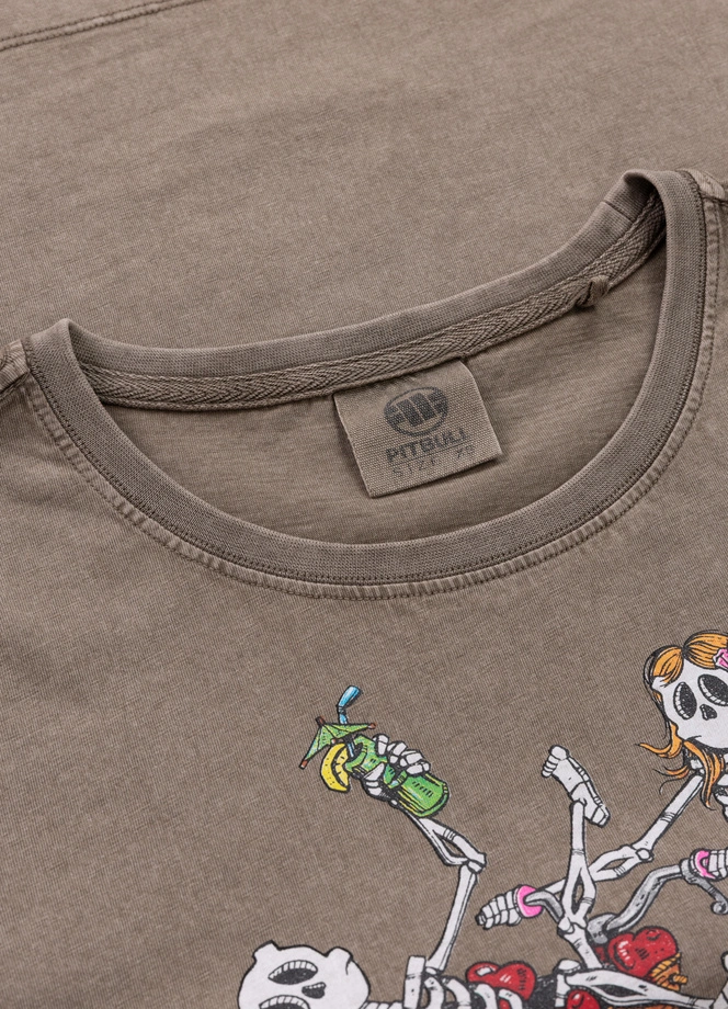 Koszulka damska T-shirt Pit Bull CruisinAndBoozin brązowy