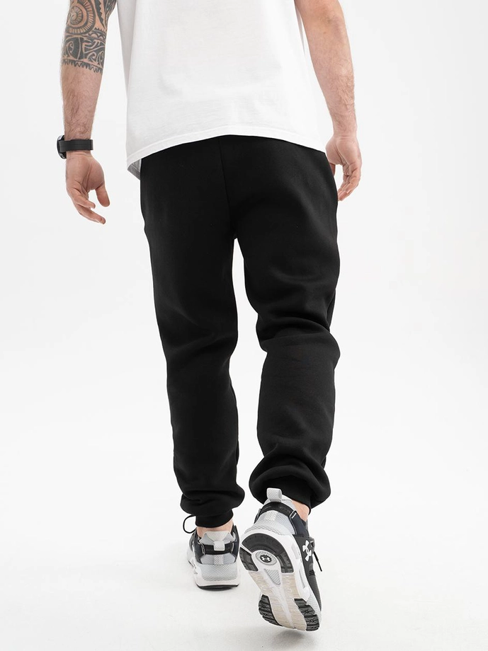 Spodnie dresowe męskie Jigga Wear Simple Crown Patch czarne