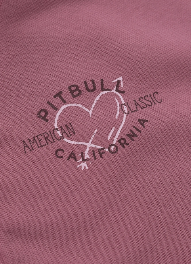 Bluza damska z kapturem Pitbull Manzanita Heart ZIP Washed różowa