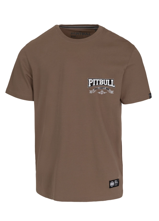 Koszulka męska T-Shirt Pit Bull Pitbull Troublemaker ciemno brązowa