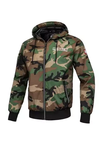 Kurtka męska wiosenna przejściowa Pit Bull Athletic Logo Nylon Jacket wiatrówka zielone camo