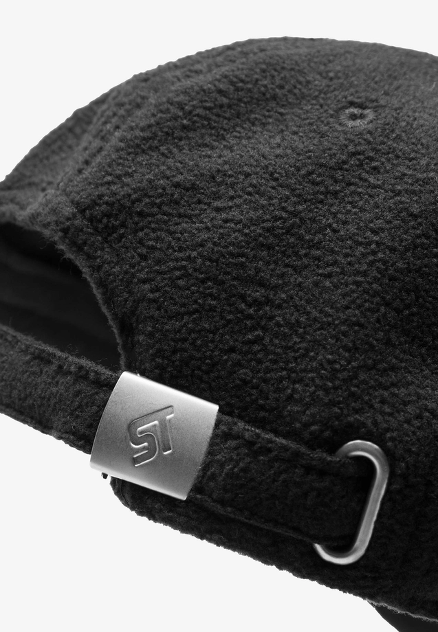 Czapka z daszkiem polarowa Prosto Fleece czarna