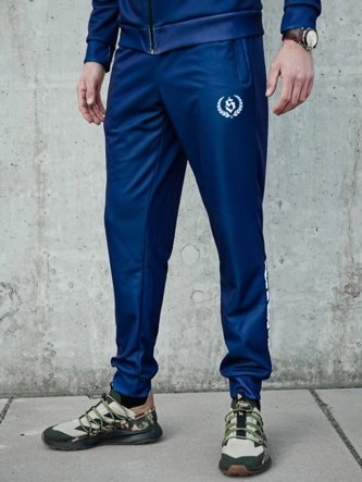 Spodnie dresowe męskie Środowisko Miejskie Laur Poliester granatowe