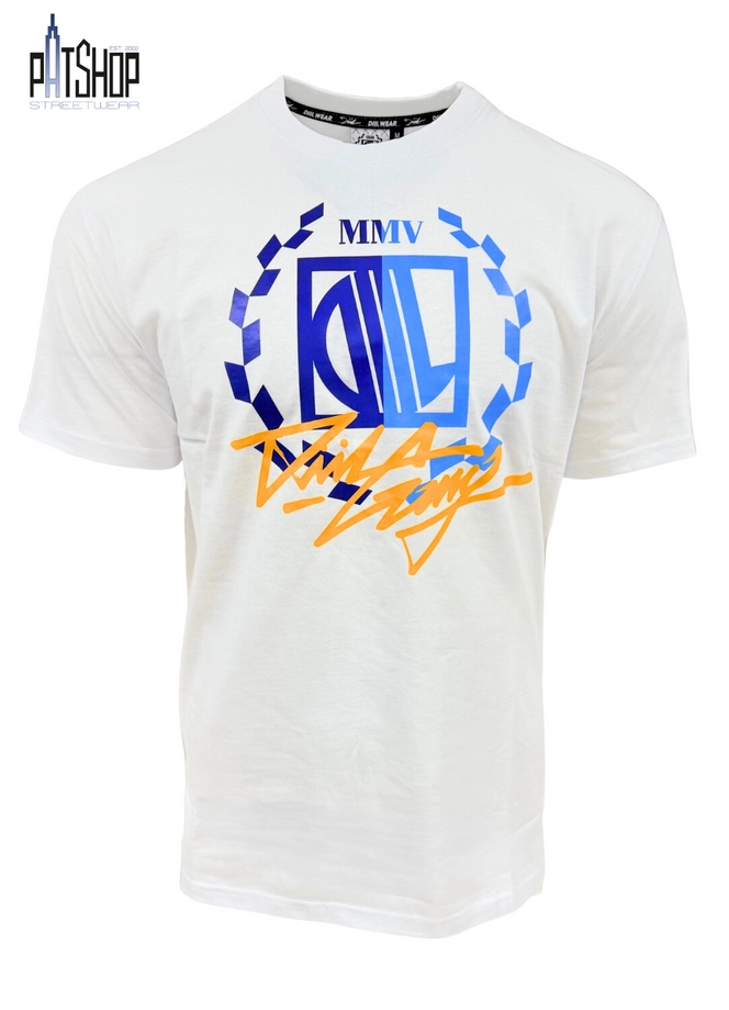 Koszulka męska t-shirt Diil Laur Gang Blue biała