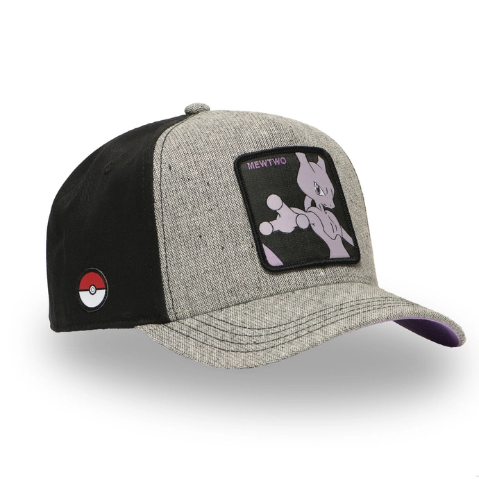 Czapka z daszkiem Capslab Pokemon Mewtwo szaro/czarna