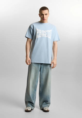 Koszulka męska t-shirt oversize Prosto Ever jasno niebieska