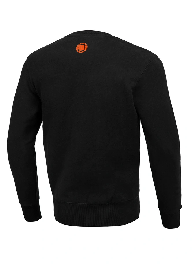 Bluza bez kaptura Pitbull Pit Bull Orange Logo crewneck black