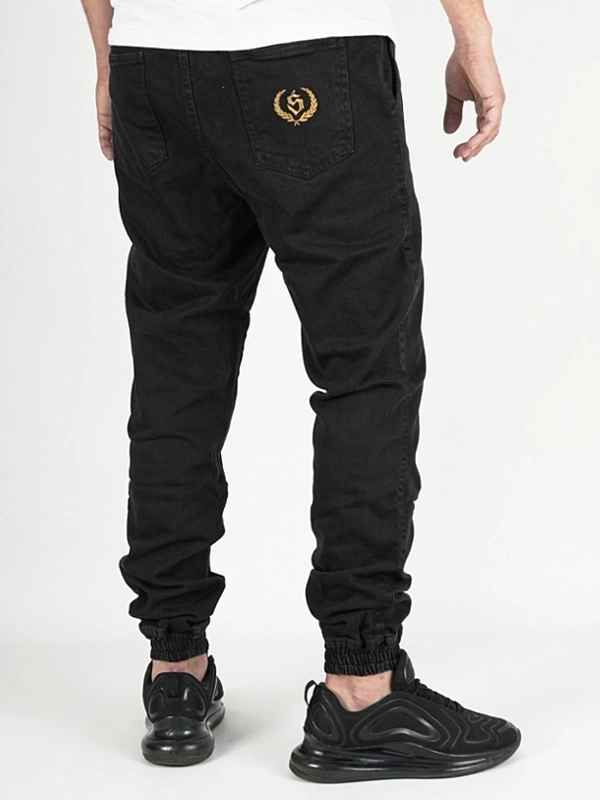 Spodnie męskie jogger jeans Środowisko Miejskie Laur Icon czarne/złote
