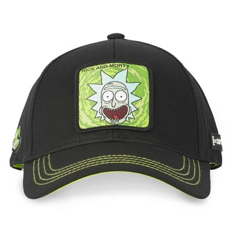 Czapka z daszkiem Capslab Rick & Morty Khaki Neon czarna