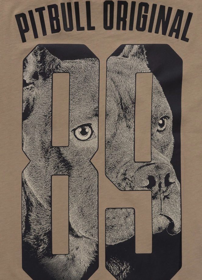 Koszulka męska T-Shirt Pit Bull Pitbull Eighty Nine Dog 25 beżowa