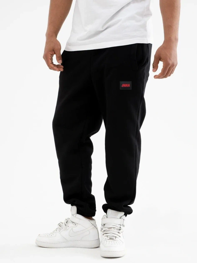 Spodnie dresowe męskie Jigga Wear Frame Name czarne