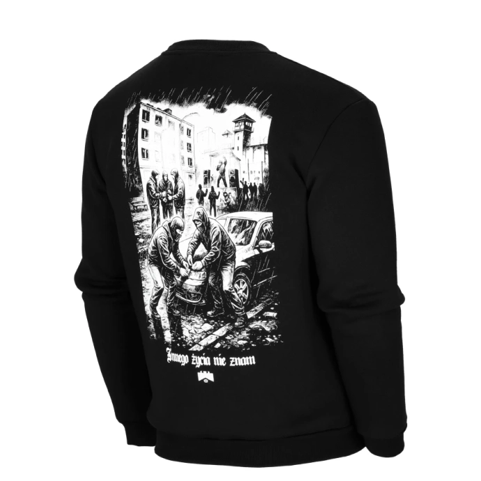 Bluza klasyczna męska Chada Proceder Innego życia nie znam czarna