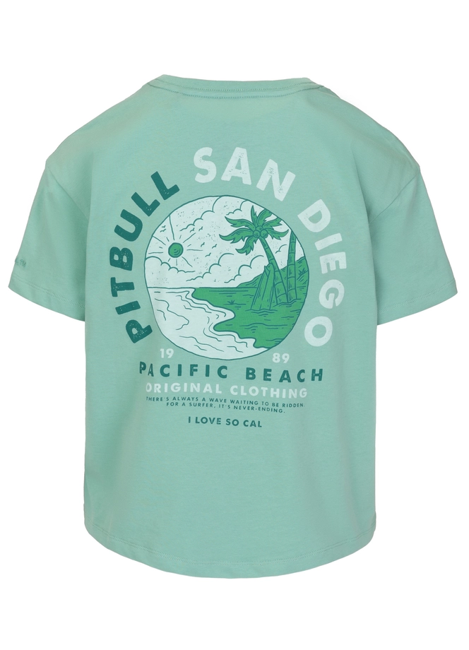 Koszulka damska T-shirt oversize Pit Bull Planet Surf miętowa