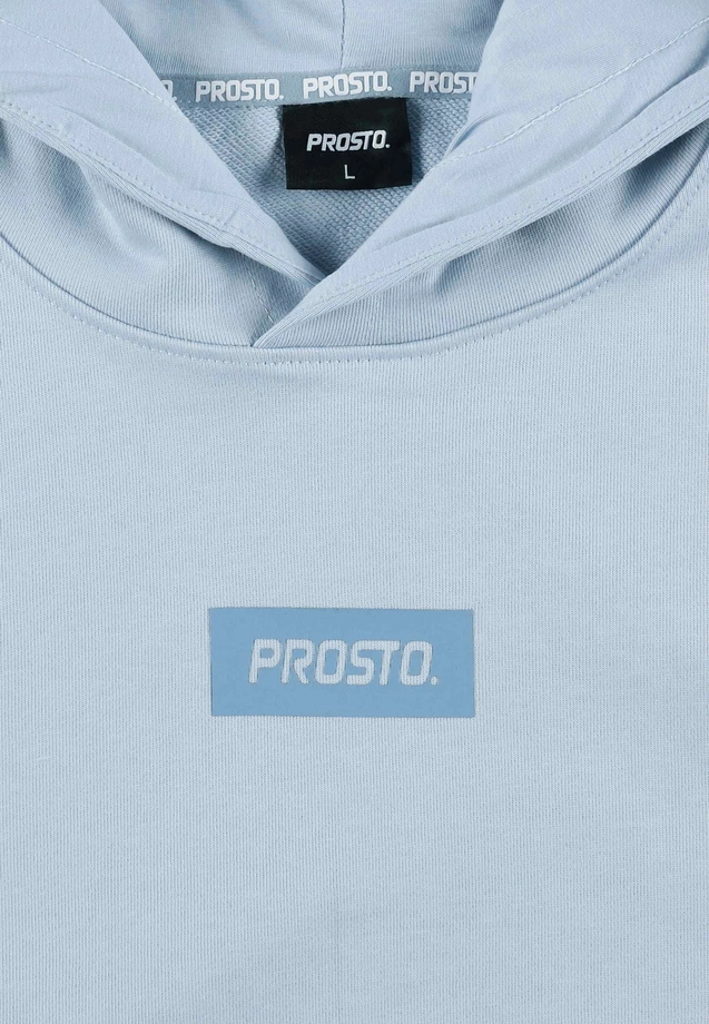 Bluza męska z kapturem oversize Prosto Box 2.0 jasno niebieska