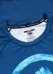 Koszulka męska rashguard Pitbull Logo Palms niebieska