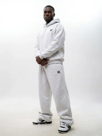Komplet dresowy męski oversize Jigga Wear Crown szary