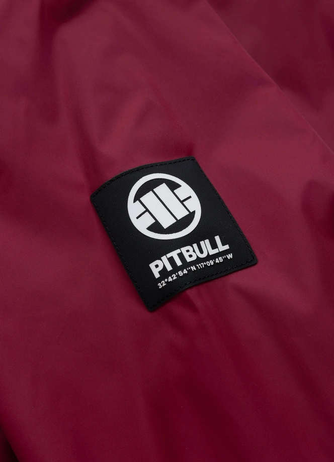 Kurtka męska wiosenna przejściowa Pit Bull Athletic Logo wiatrówka bordowa