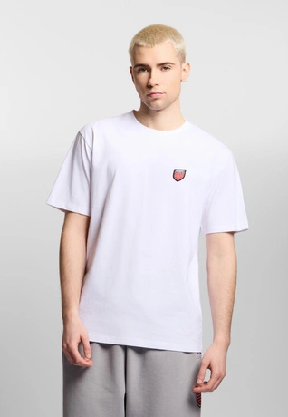 Koszulka męska t-shirt Prosto Small Shield biała
