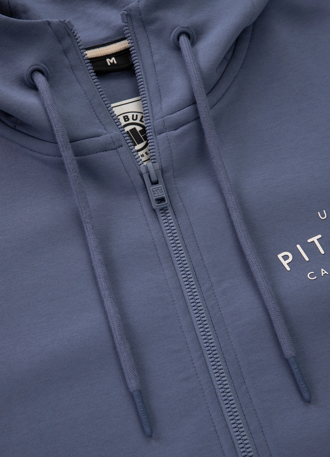 Bluza męska z kapturem Pitbull Pit Bull Sampson ZIP niebieska